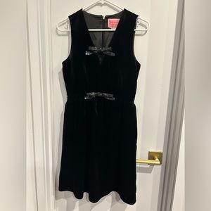 kate spade sequin-bow velvet dress